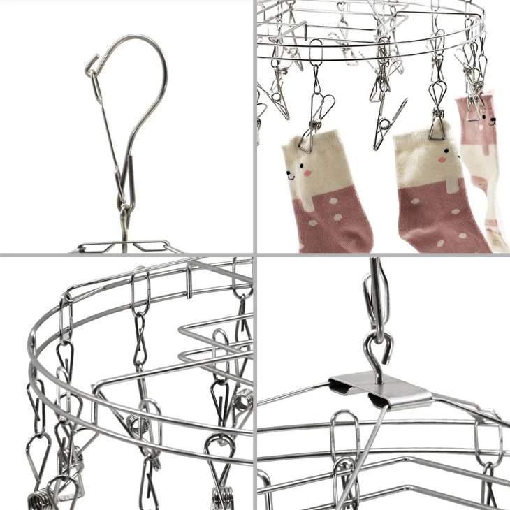 sock hanger with multi clips